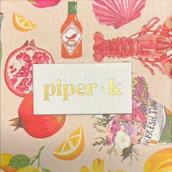 Piper K | Gold Hand Painted Earrings - Picture 2 of 6